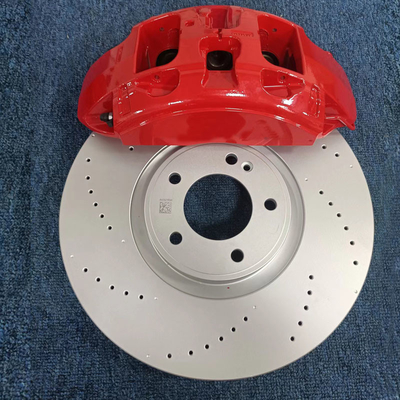 Anteriore Modificato AMG Big 6 pistoncini monoblocco Mercedes Red Pinze freno Elevato potere frenante